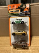 MATCHBOX - 3 PACK - VOLKSWAGEN ALFA ROMEO MERCEDES BENZ W 123 WAGON 