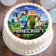 Opłatek na tort minecraft napis gratis 