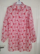 Zwiewna, długa bluzka na guziki