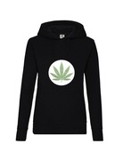 Bluza z kapturem zielony liść Punk,s