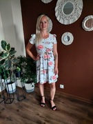 Sukienka Kwiaty Biała 