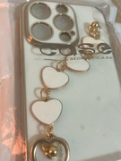 Stylowe Etui Ochronne z zawieszkami w serca do iPhone 14 PRO 
