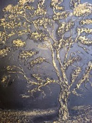 SKANDYNAWSKA DEKORACJA - OBRAZ STRUKTURALNY Z TEKSTURĄ 3D "DRZEWO ŻYCIA"