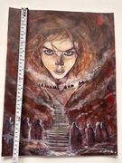 Unikatowy obraz- technika mieszana, oryginał 