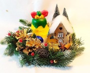 Świeca dzwonek Stroik bożonarodzeniowy Dekoracja na stół