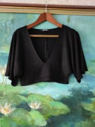 koszulka  bluzka crop top  z szerokimi rękawami  bawełniana przewiewna sexy