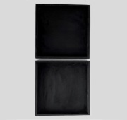 H&M HOME DUŻA CZARNA Welurowa TACA - 35x35cm - 2 sztuki