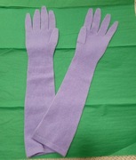 Rękawiczki z kaszmiru typu Queen liliowe