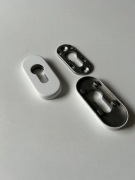 Rozetka dwustronna biała zamka drzwi wkładki standard 