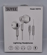 SŁUCHAWKI PRZEWODOWE SUYEE Model: ME970, BIAŁE, NOWE