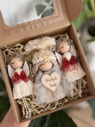 Aniołki świąteczne Aniołki na choinkę Aniołek makrama anioł na prezent