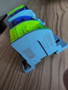 2 pary bloków rozdzielczych 2x 80A oraz 2x 125A niebieski żółty blok