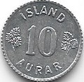 Islandia 10 aurar 1970