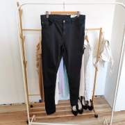 Spodnie 46 3xl xxxl super skinny fit medium waist czarne rurki