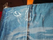 Zasłona welwet 1 szt niebieska na taśmie