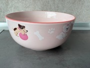 Różowa ceramiczna miska Sinsay Home w pieski