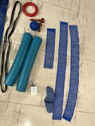 Zestaw rehabilitacyjny sprzęt do ćwiczeń kule steper piłka taśmy gumy