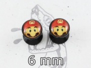 VENOM SNAKE nowe tunele plugi MARIO BROS czarne para 6mm VS162