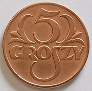 5 gr groszy 1937 r. (2) - waga 3,03 g