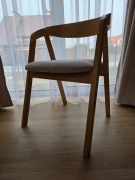 Nowe Drewniane Krzesło Bukowe Dąb Naturalny beżowe