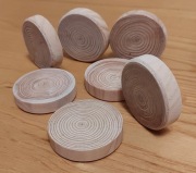 Fleki Sęki gałęziowe Modrzew fi 40mm/9mm 50szt.