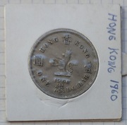 0499 Hongkong 1 dolar 1960 H ładna 