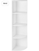 Elegancka półka narożna biała półokrągła