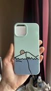 Silikonowy Case etui do iPhone 12/ 12 pro pastelowy góra komiks księżyc