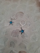 Kolczyki handmade ze stali nierdzewnej z żywicy epoksydowej 