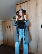 Płaszczyk, narzutka z paskiem 