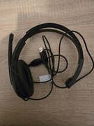 Słuchawka Manhattan NOWE, czarna przewodowa, nauszna z mikrofonem, USB-A