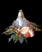 Znicz nagrobny z dekoracją 