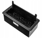 Gniazdo blatowe otwierane Spacetronik SPS-B33B V2 mediaport meblowy