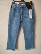 Jeansy Damskie Mom Jeans klasyczne proste elastyczne  XL