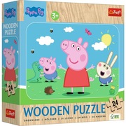 Puzzle drewniane Niesamowita Świnka Peppa 24 EL Układanka Nauka TREFL