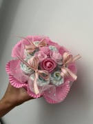 Bukiet z pampersów tort prezent dziecko chrzest baby shower