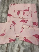 Komplet pościeli dwustronnej bawełna Meradiso flamingi różowa 2 kpl 8 cz
