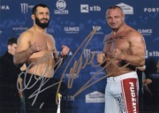 Khalidov i Pudzianowski oryginalne autografy KSW MMA! duże zdjęcie 15x21