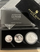 AUSTRALIA LUNAR ROK BAWOŁA 2021 -proof -zestaw 0,5 1 i 2oz