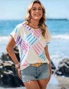Koszulka oversize pastelowa S