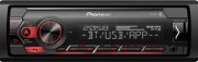 Radio samochodowe Pioneer MVH-S320BT z zestawem głośnomówiącym.