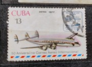 Znaczki CUBA - SAMOLOT, LOTNICTWO 1977 ROK