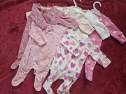 NEXTbaby NOWE pajacyk 50-56 first size two way zipp śpioszki dziewczynka 