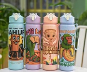 Bidon Butelka Na Wodę Ze Słomką Do Szkoły  Cappuccina Ballerina 