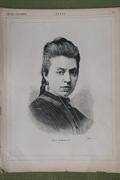 Eliza Orzeszkowa - 1881r. - portret, drzeworyt