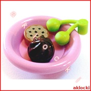 LEGO 15470 BABECZKA + 98138pb014 CIASTKO + 6256 TALERZ + 18660 WIŚNIA 