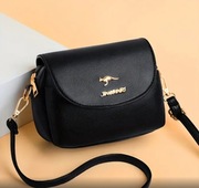 Stylowa torebka damska Czarna Skórzana z przegródkami Nowa