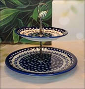 Patera na ciasto ceramiczna 2 w 1 ceramika Z.C. Bolesławiec Z.C.B.