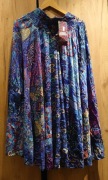 SPÓDNICO SPODNIE 100% JEDWAB BOHO FASHION VINTAGE INDIE