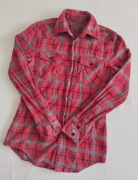 Cedar Wood State damska koszula flanelowa w kratę czerwona 100% baw. XS/34